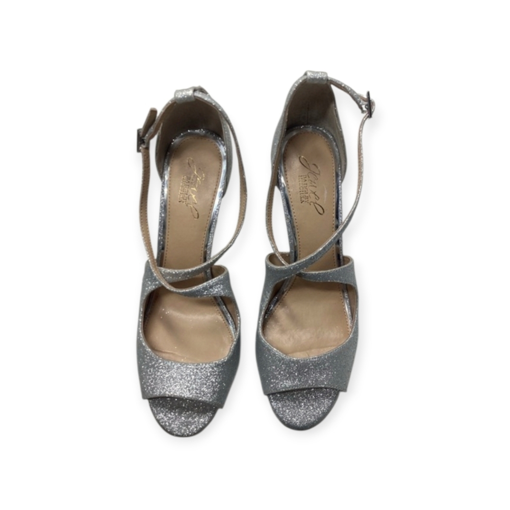 Jewel Badgley Mischka Women's Jonna Crisscross Peep Toe Evening Heels